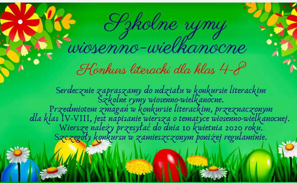 Szkolne rymy wiosenno – wielkanocne