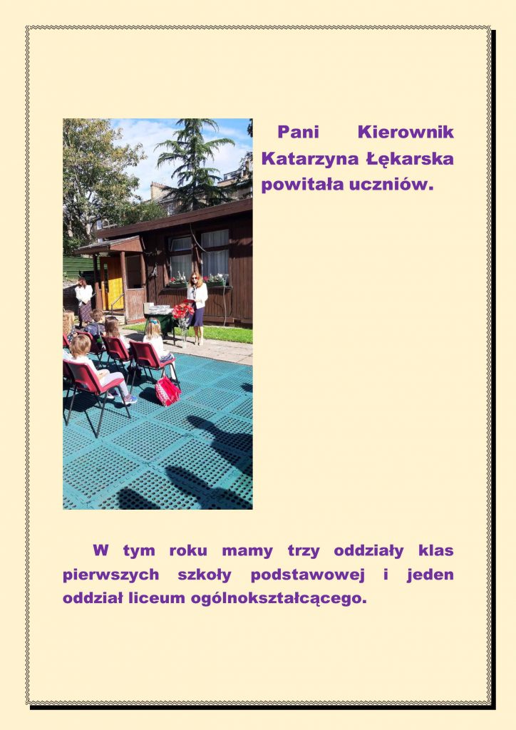 Rozpoczęcie roku szkolnego 2020/2021