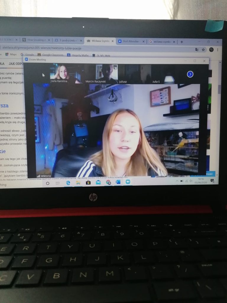 Zakończenie roku szkolnego na Zoom