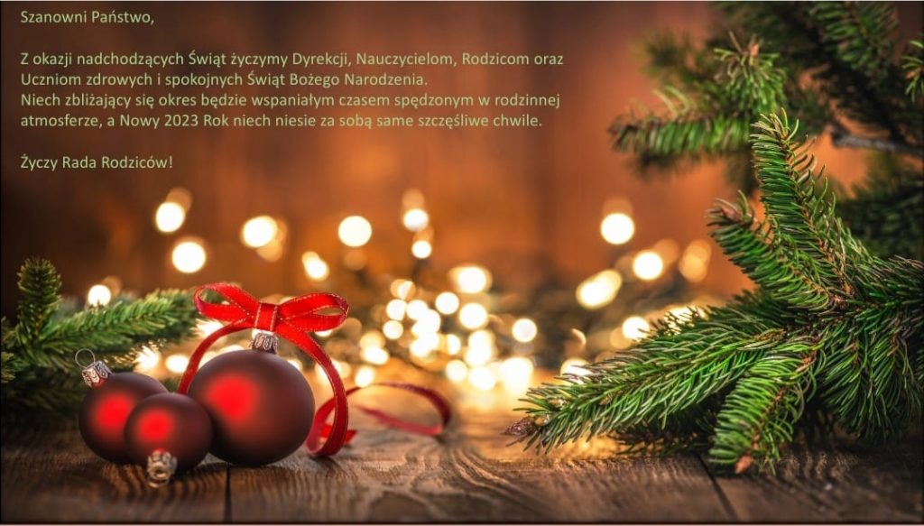 Życzenia od Rady Rodziców.
