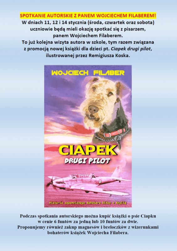 Spotkanie Autorskie z Panem Wojciechem Filaberem!