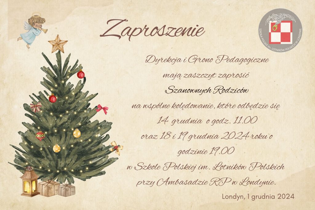 Zaproszenie na wspólne kolędowanie