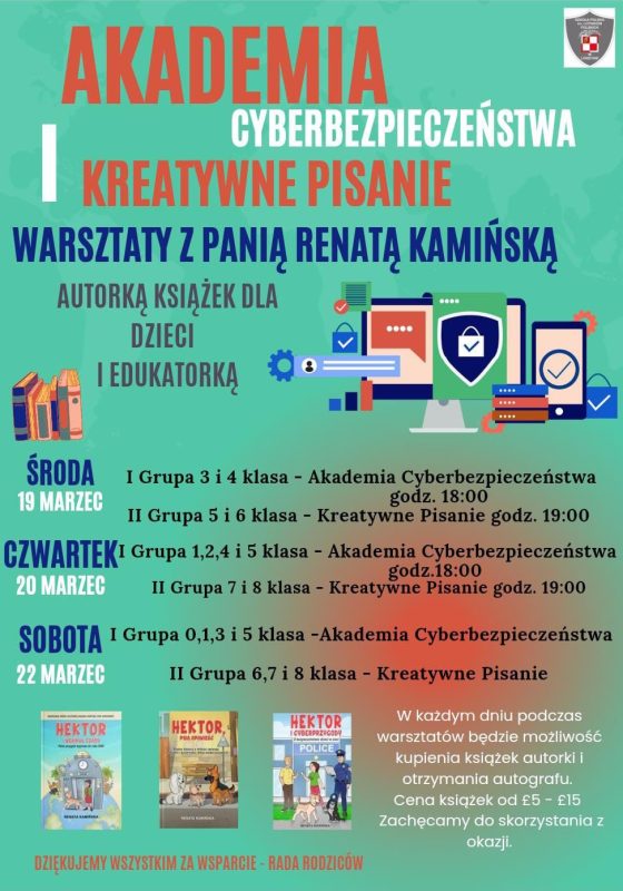 Spotkania z pisarką, edukatorką, autorką książek dla dzieci – panią Renatą Kamińską