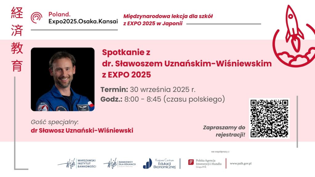 Spotkanie online ze Sławoszem Uznańskim-Wiśniewskim – polskim astronautą na EXPO 2025